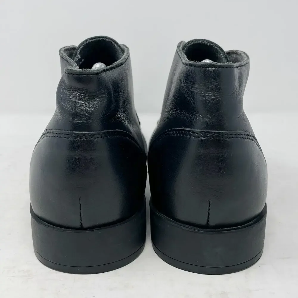 Stefano Rossi Black Leather Chukka Dress Boots Mens Size 8H